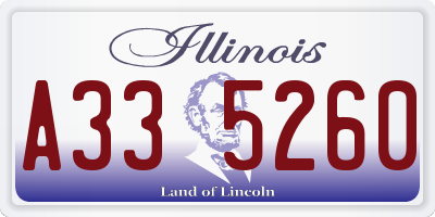 IL license plate A335260
