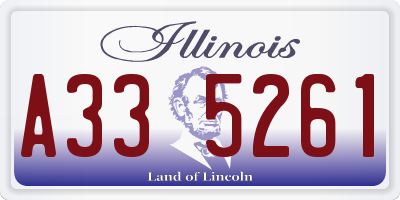 IL license plate A335261