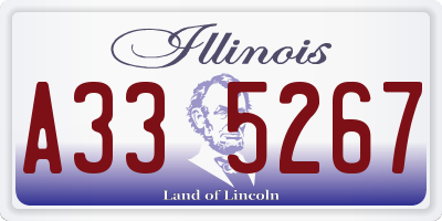 IL license plate A335267