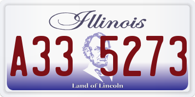 IL license plate A335273