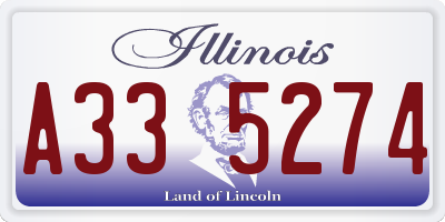 IL license plate A335274