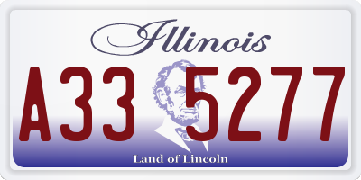 IL license plate A335277