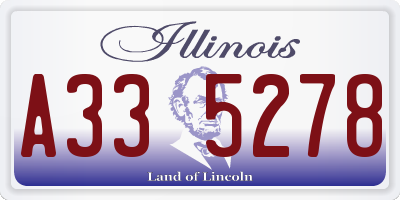 IL license plate A335278