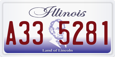 IL license plate A335281