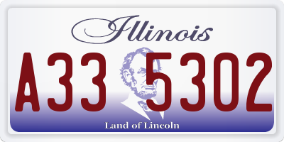 IL license plate A335302
