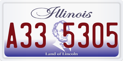 IL license plate A335305