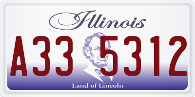IL license plate A335312