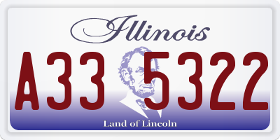 IL license plate A335322