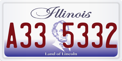 IL license plate A335332