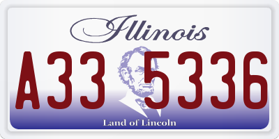 IL license plate A335336