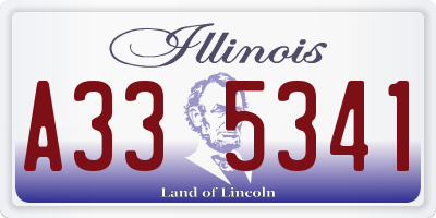 IL license plate A335341