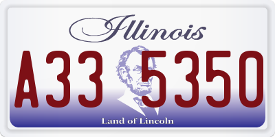 IL license plate A335350