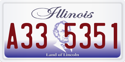 IL license plate A335351