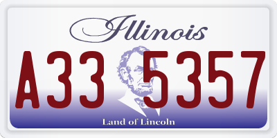 IL license plate A335357