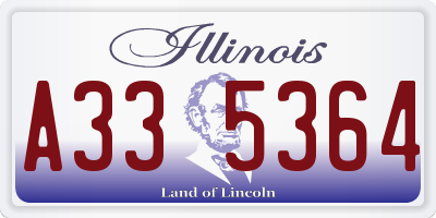 IL license plate A335364