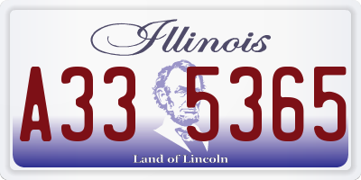 IL license plate A335365