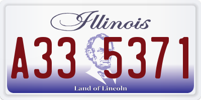 IL license plate A335371