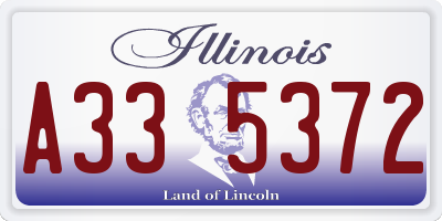 IL license plate A335372