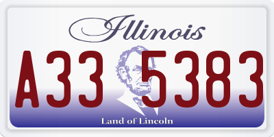 IL license plate A335383