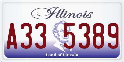IL license plate A335389