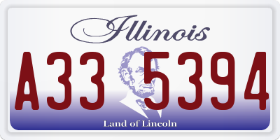 IL license plate A335394