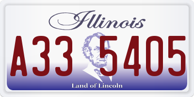 IL license plate A335405