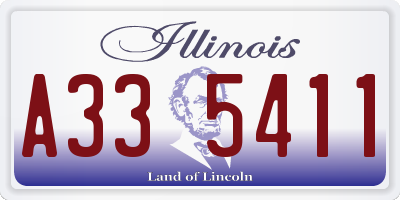 IL license plate A335411