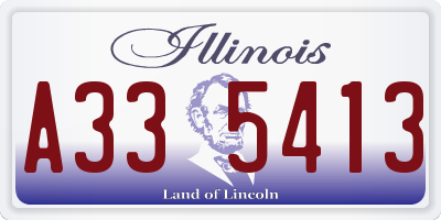 IL license plate A335413