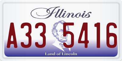 IL license plate A335416