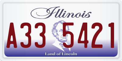IL license plate A335421