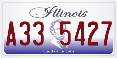 IL license plate A335427
