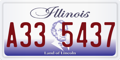 IL license plate A335437