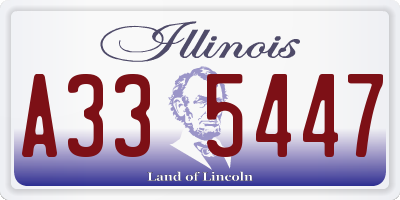 IL license plate A335447