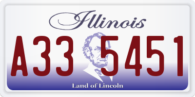 IL license plate A335451