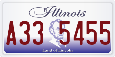IL license plate A335455