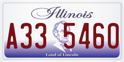 IL license plate A335460