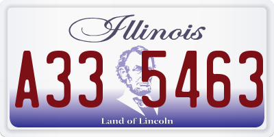 IL license plate A335463