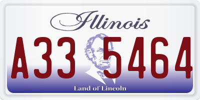 IL license plate A335464