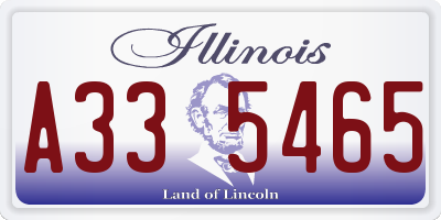IL license plate A335465