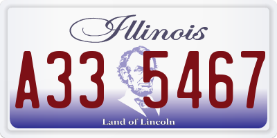 IL license plate A335467