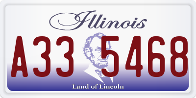 IL license plate A335468