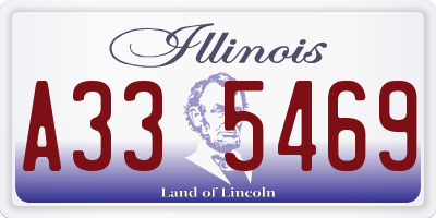 IL license plate A335469