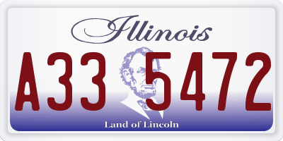 IL license plate A335472