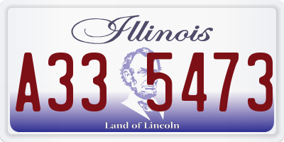 IL license plate A335473