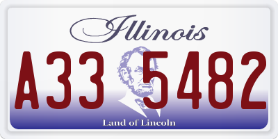 IL license plate A335482