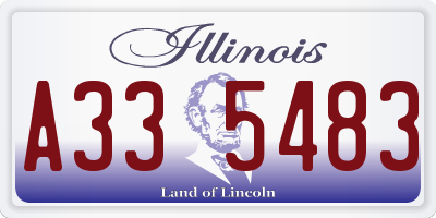 IL license plate A335483