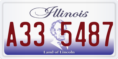 IL license plate A335487