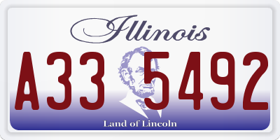 IL license plate A335492