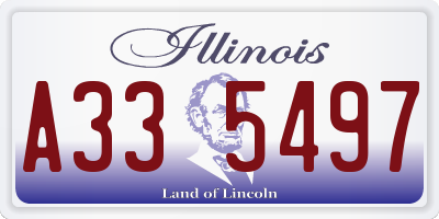 IL license plate A335497
