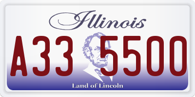IL license plate A335500